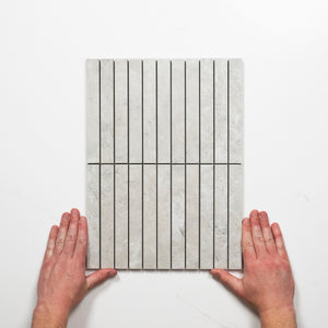 Valerie Silver Porcelain Finger Mosaics P5 392 x 295mm sheets