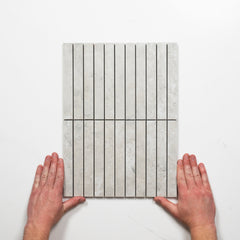 Valerie Silver Porcelain Finger Mosaics P5 392 x 295mm sheets