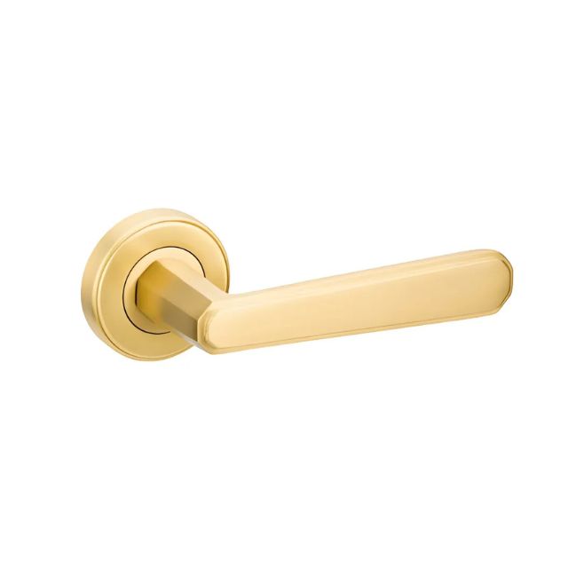 Zanda Vienna Entrance Set 60mm Key/Turn Satin Brass