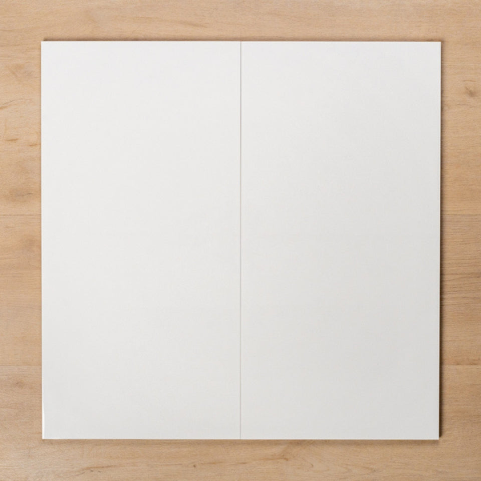 White Gemma Tile Rectified Gloss 300 x 600 x 9mm Ceramic