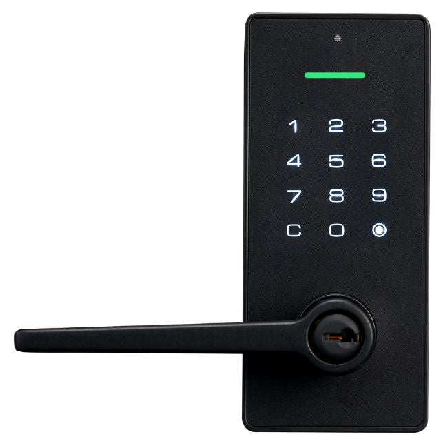 Exterior Yale Libi Digital Lever Keyed Matte Black YLBL226NRMBK - The Blue Space