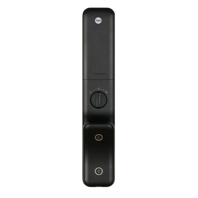 Yale Luna Pro+ Smart Push/Pull Mortice Lock with Yale Home Module Champagne Gold