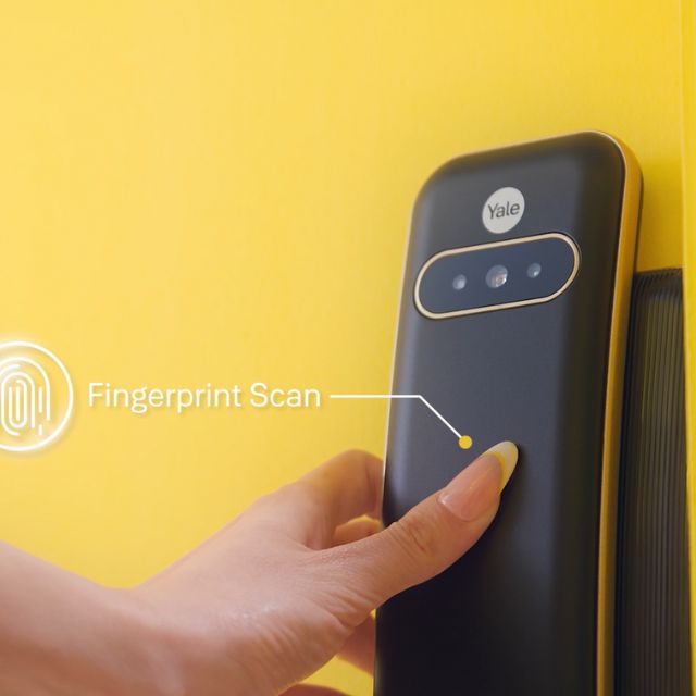 Finger Print Scan Yale Luna Pro+ Smart Push/Pull Mortice Lock with Yale Home Module Graphite YLN/60/HK/CG - The Blue Space 