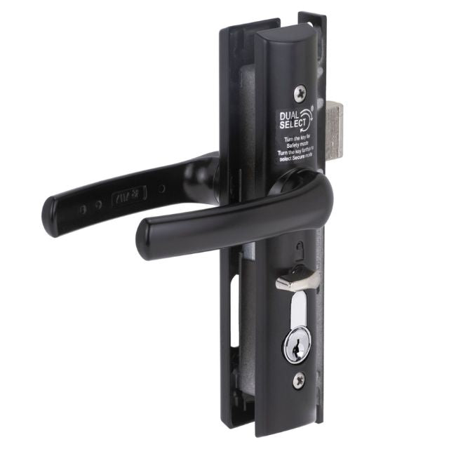 Interior Yale Quattro Hinged Security Door Lock Black Y8104BLKDP - The Blue Space
