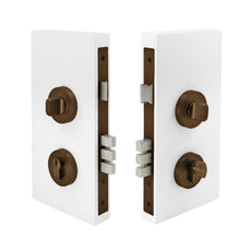 Zanda Double Turn Lock Kits Round Plate Ember bronze 1183.EB - The Blue Space