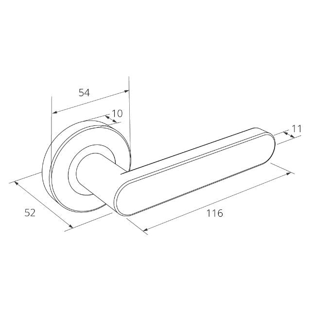 Specsheet Zanda Duke Entrance Set 70mm Key/Turn Matte Black 10094.4.BLK - The Blue Space