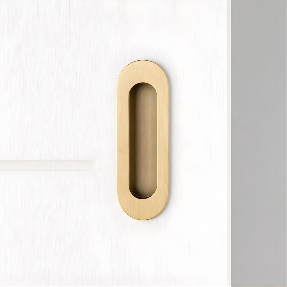 Zanda Duke Flush Pull 120 x 40mm Satin Brass