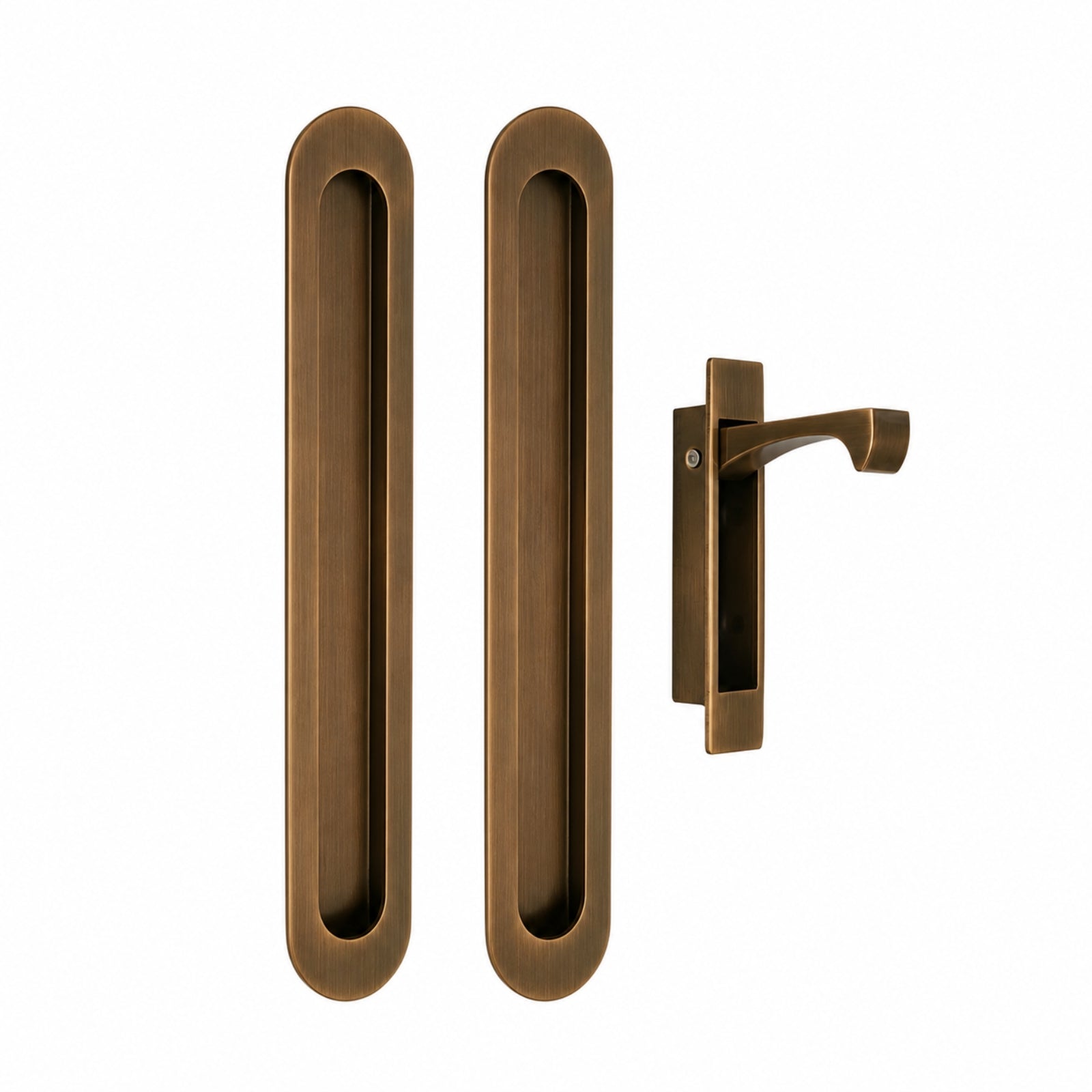 Zanda Duke Flush Pull Kit 250 x 40mm Ember Bronze 5268.EB - The Blue Space