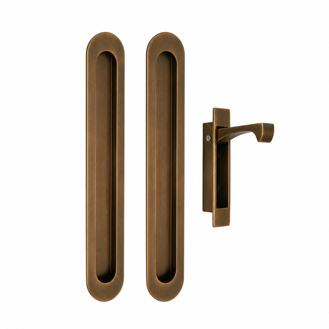 Zanda Duke Flush Pull Kit 250 x 40mm Ember Bronze 5268.EB - The Blue Space