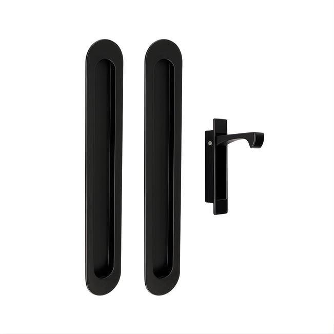 Zanda Duke Flush Pull Kit 250 x 40mm Matte Black 5268.BLK - The Blue Space