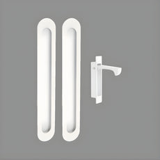 Zanda Duke Flush Pull Kit 250 x 40mm White 5268.WHT - The Blue Space
