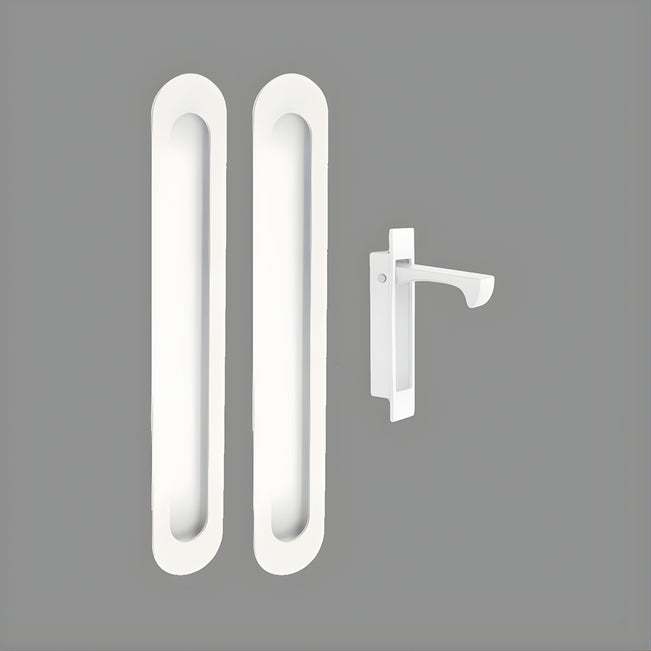 Zanda Duke Flush Pull Kit 250 x 40mm White 5268.WHT - The Blue Space
