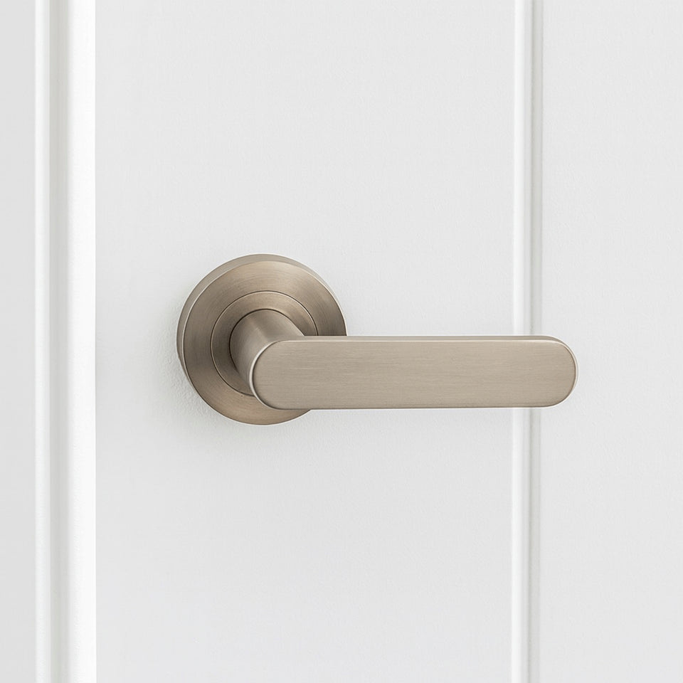 Zanda Duke Passage Door Handle Set Brushed Nickel