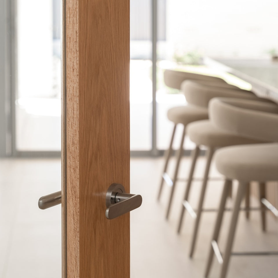 Zanda Duke Passage Door Handle Set Brushed Nickel