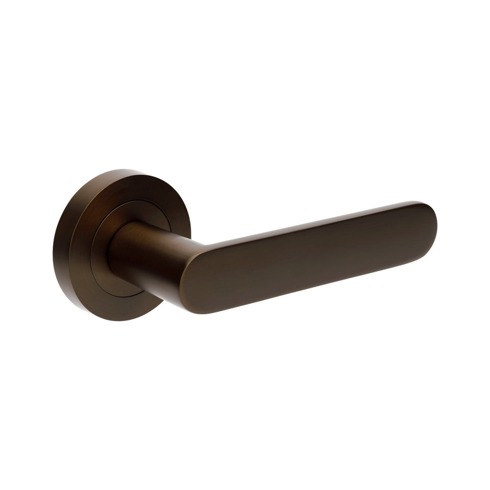 Zanda Duke Passage Door Handle Set Ember Bronze