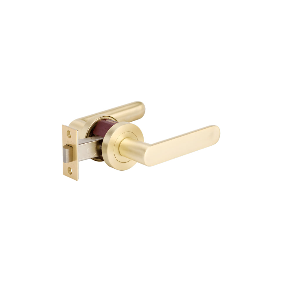 Zanda Duke Passage Door Handle Set Satin Brass