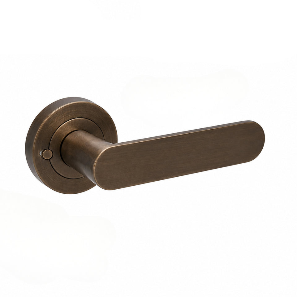 Zanda Duke Privacy Door Handle Set Ember Bronze
