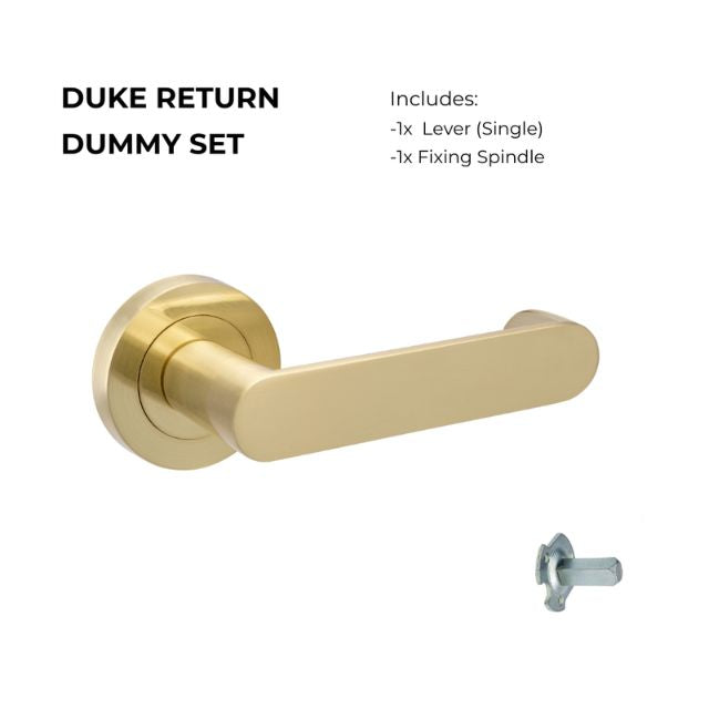 Zanda Duke Return Dummy Lever Satin Brass