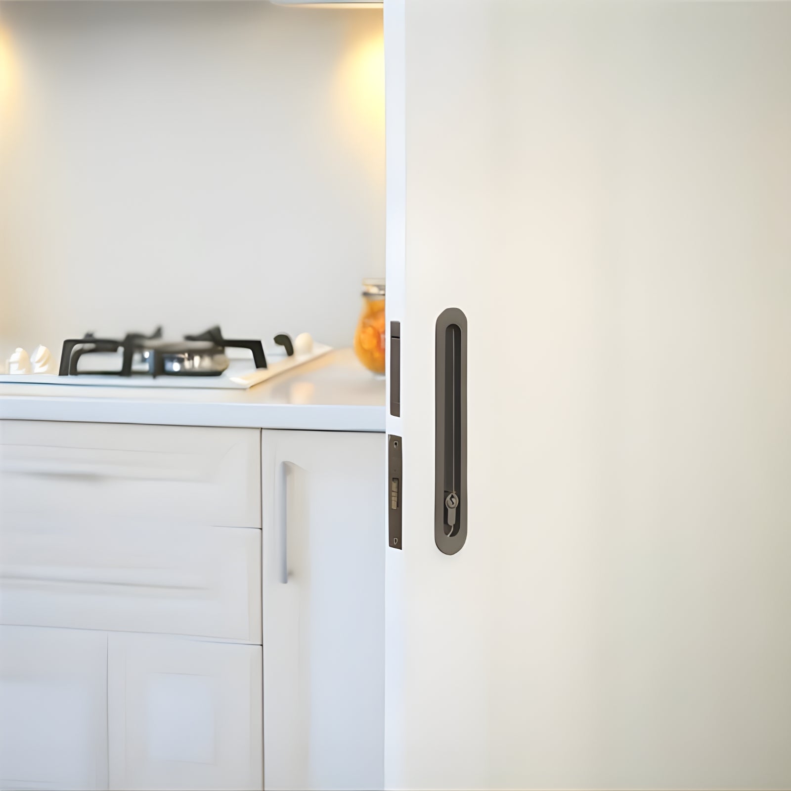 Lifestyle Zanda Duke Sliding Door Euro Lock Kit 120 x 40mm Graphite Nickel 1188.GN - The Blue Space