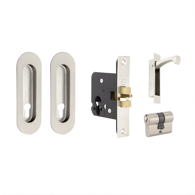Zanda Duke Sliding Door Euro Lock Kit 120 x 40mm Stainless Steel 1188.SS - The Blue Space