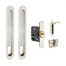 Zanda Duke Sliding Door Euro Lock Kit 250 x 40mm Stainless Steel 1185.SS - The Blue Space