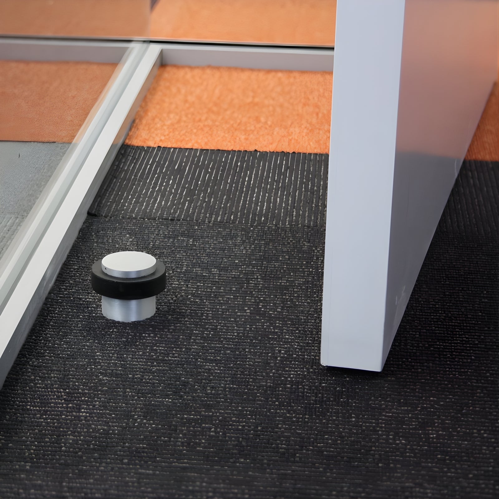 Lifestyle Zanda Floor Mounted Door Stop Brushed Nickel 5256.BN - The Blue Space