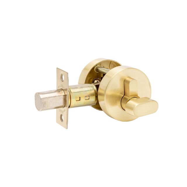 Zanda Futura Round Slimline Single Cylinder Deadbolt Satin Brass
