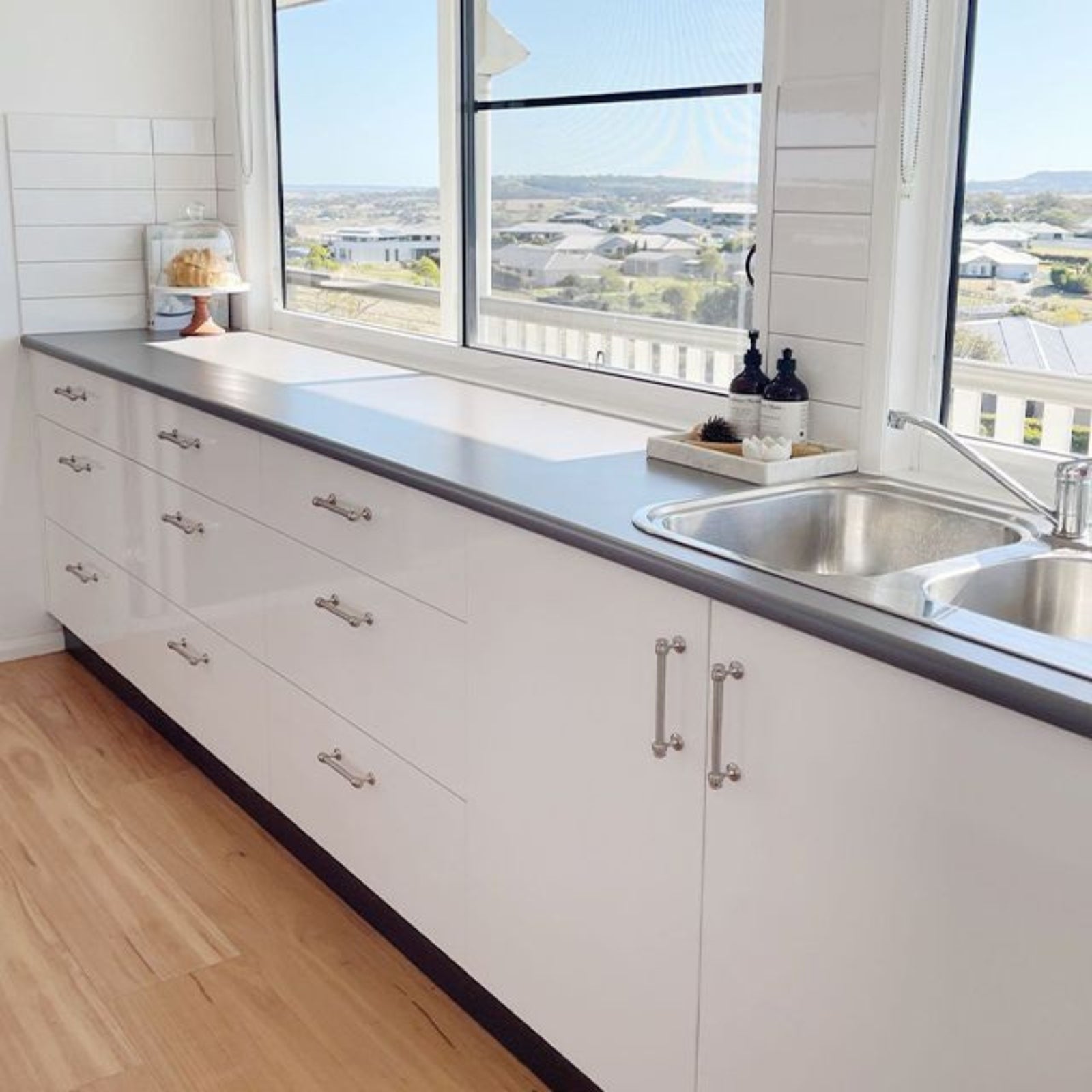 Lifestle 3 Zanda Mayfair Brushed Nickel Cabinet Handle 16070.BN - The Blue Space