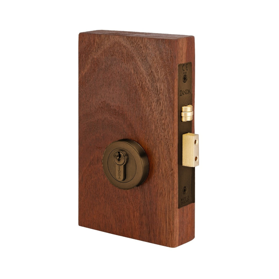 Zanda Round Pull Handle Lock Kit Double Cylinder Key/Key Ember Bronze