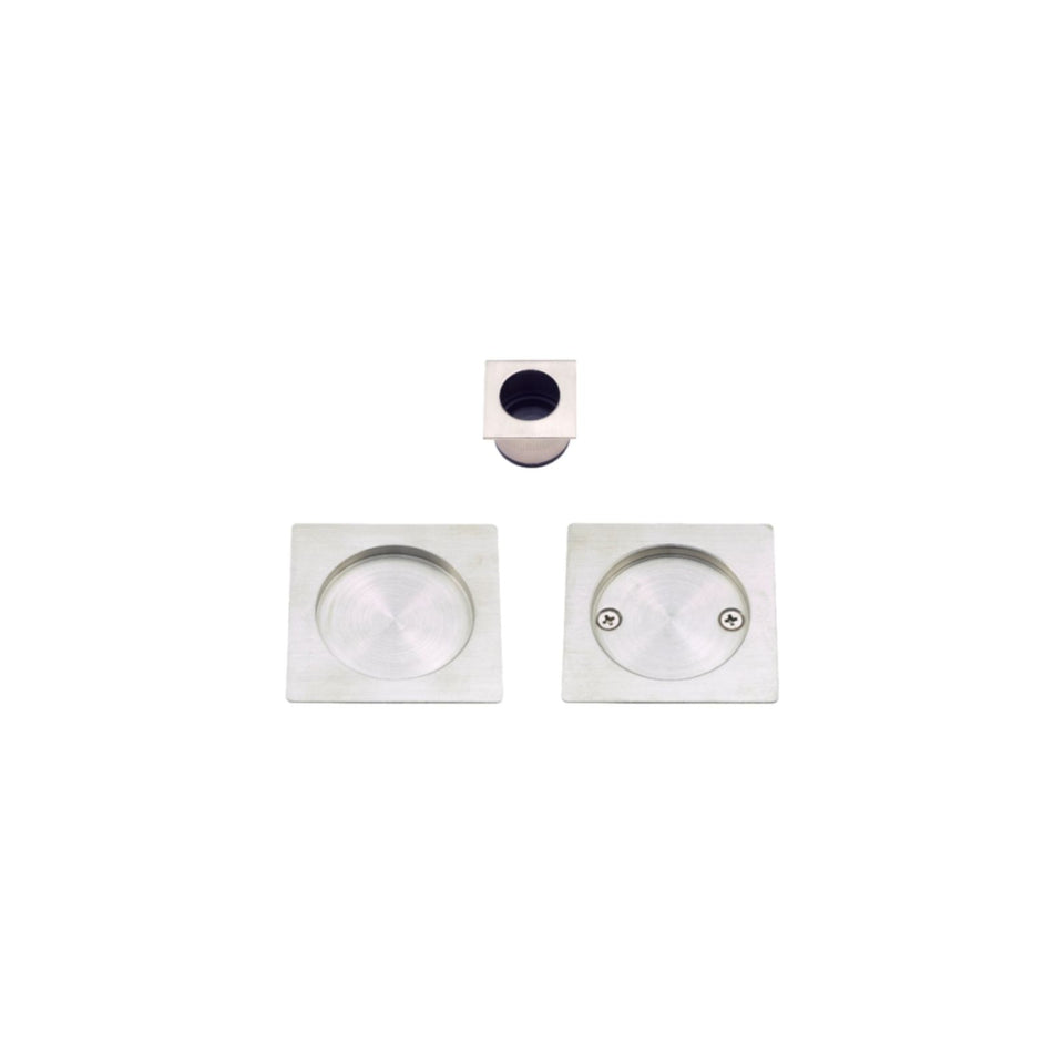 Zanda Square Cavity Sliding Passage Door Handle Kit Stainless Steel
