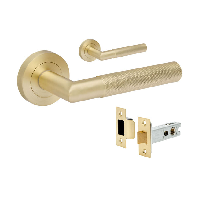 Zanda Vertex Passage Lever Set Satin Brass 10031.SB - The Blue Space