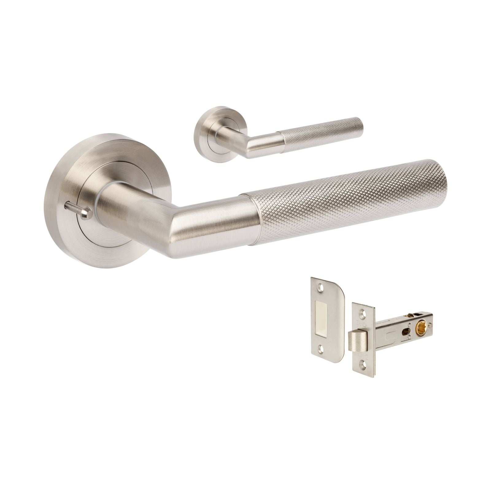 Zanda Vertex Privacy Lever Set Brushed Nickel 10032.BN - The Blue Space