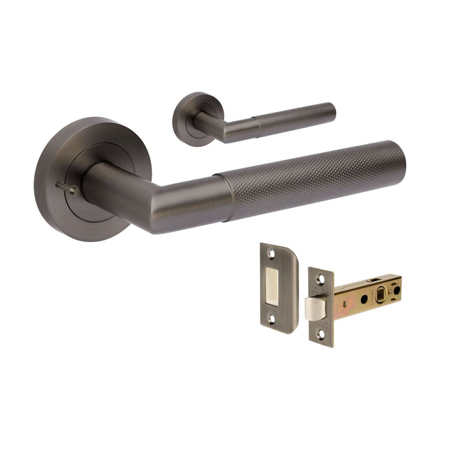 Zanda Vertex Privacy Lever Set Graphite Nickel 10032.GN - The Blue Space