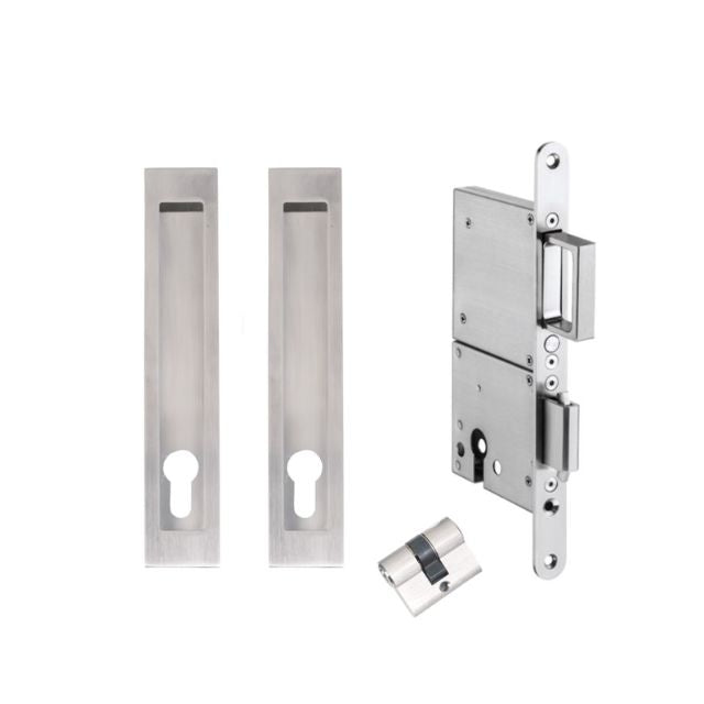 Zanda Verve Heavy Duty Sliding Door Lock Kit 200 x 37mm Stainless Steel