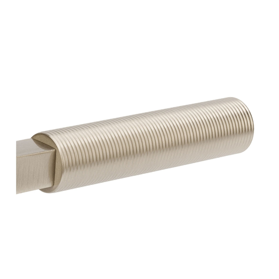 Zanda Zurich Fluted 70mm Key/Turn Entrance Lever Set Brushed Nickel