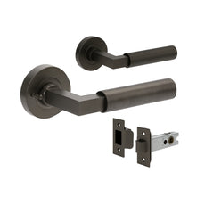 Zanda Zurich Fluted Privacy Lever Set Graphite Nickel 9357.GN - The Blue Space