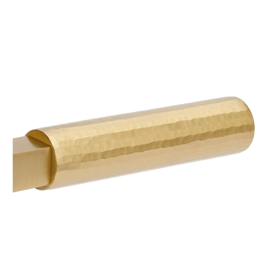 Zanda Zurich Hammered 60mm Key/Turn Entrance Lever Set Satin Brass