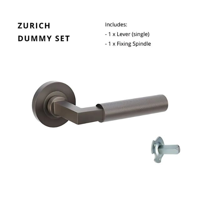 Zanda Zurich Dummy Lever Graphite Nickel (Right Hand)