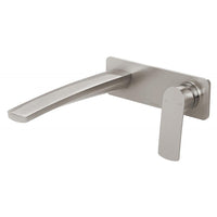 Phoenix Mekko Wall Basin/Bath Mixer Set 200mm - Brushed Nickel online at The Blue Space