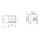 Technical Drawing - Phoenix Zimi Shower Wall Mixer