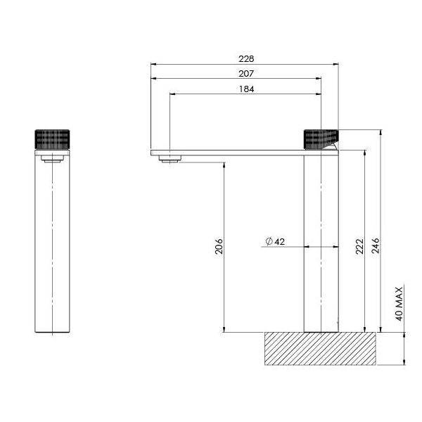 Phoenix Axia Vessel Mixer - Brushed Nickel
