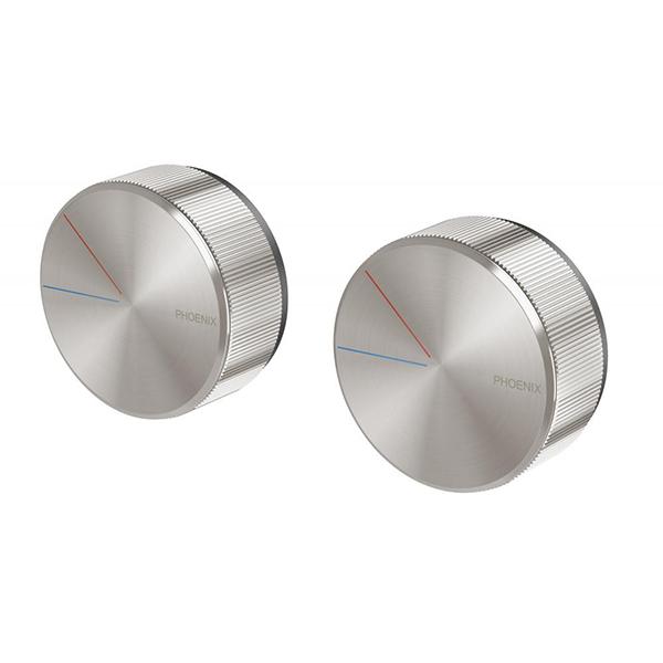 Phoenix Axia Twin Shower/Wall Mixer - Brushed Nickel Online at The Blue Space