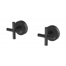 Phoenix Vivid Slimline Plus Wall Top Assemblies 15mm Extended Spindles - Matte Black online at The Blue Space