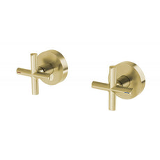 Phoenix Vivid Slimline Plus Wall Top Assemblies 15mm Extended Spindles - Brushed Gold online at The Blue Space