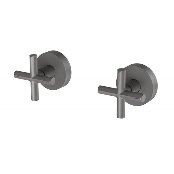 Phoenix Vivid Slimline Plus Wall Top Assemblies 15mm Extended Spindles - Gun Metal online at The Blue Space