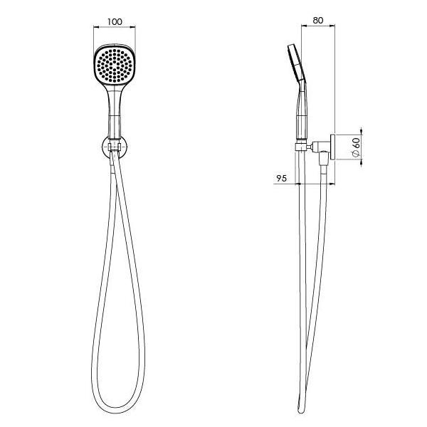 Phoenix Teva Hand Shower - Matte Black