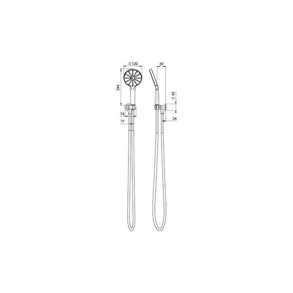 Phoenix NX Vive Hand Shower - Chrome/White