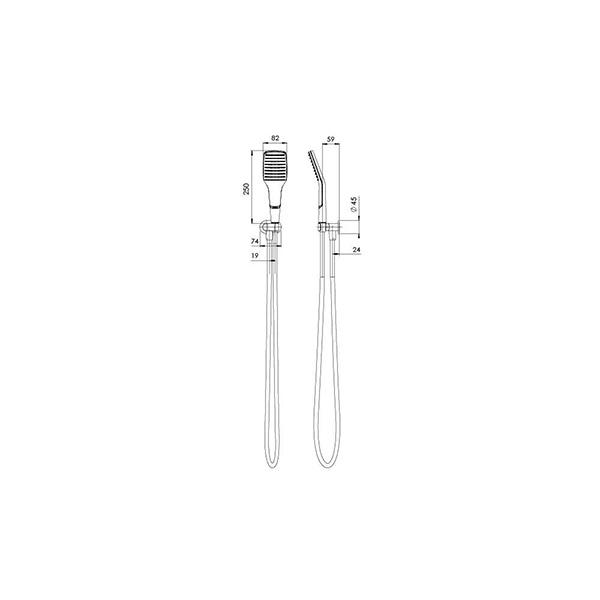Phoenix NX Cape Hand Shower - Chrome/Black
