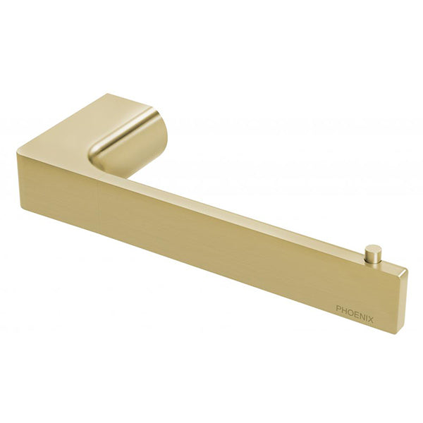 Phoenix Gloss Toilet Roll Holder - Brushed Gold at The Blue Space