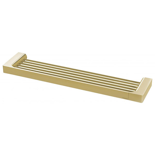 Phoenix Gloss Shower Shelf - Brushed Gold 465mm online at The Blue Space